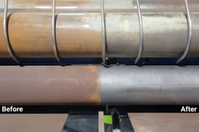 rust removed by laser