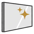Icon of a clean paint booth panel with sparkle marks representing non-abrasive surface cleaning.
